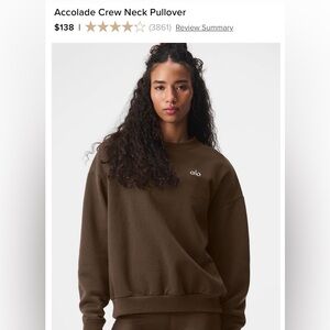 ALO Yoga Accolade Crew Neck Pullover